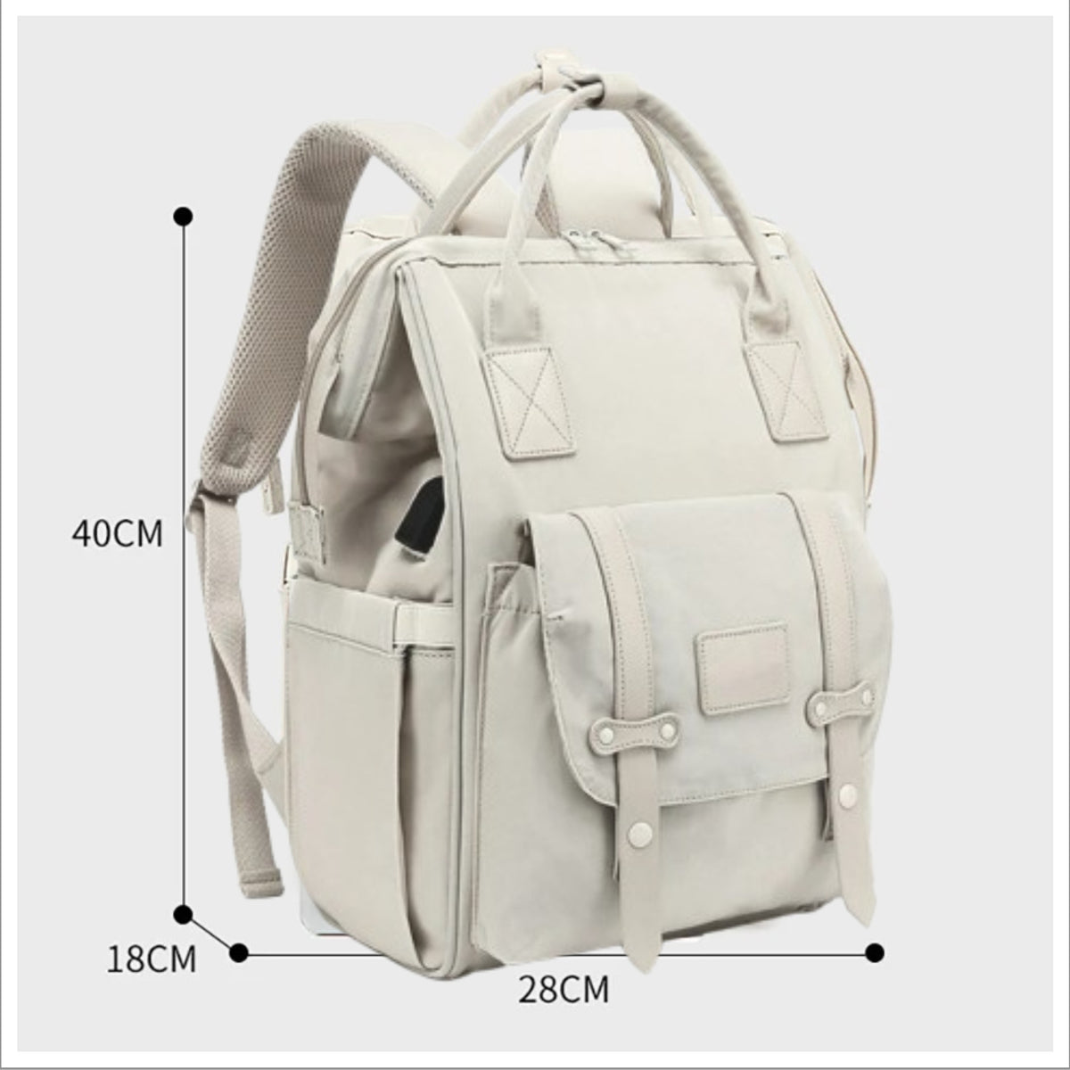 Sac à langer stylé et fonctionnel avec organisation optimale - Bretelles ergonomiques - Emambebewel