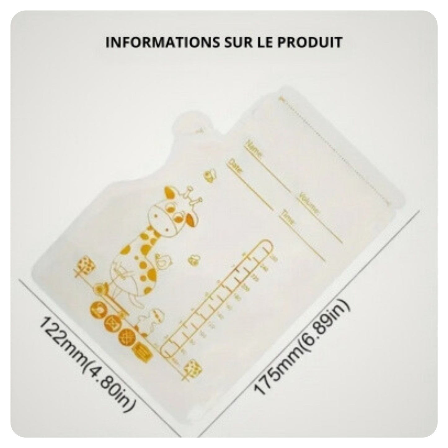 Sachets conservation lait maternel stériles sans BPA