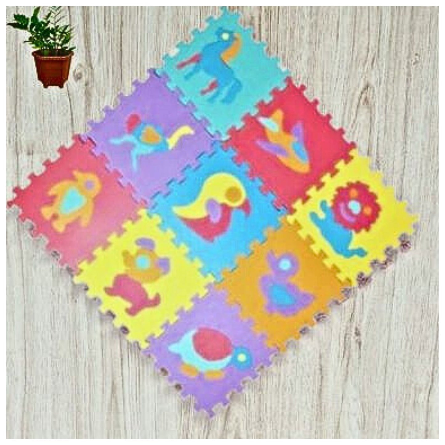 Pièces puzzle animaux tapis d'éveil bébé éducatif