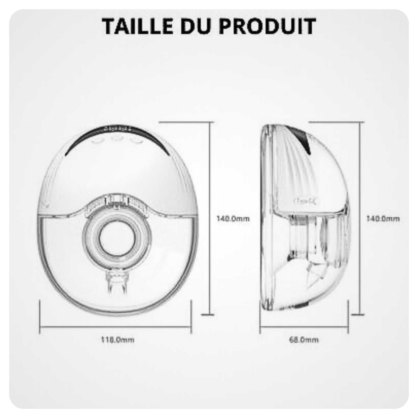 Détail tire-lait électrique silencieux extraction rapide rechargeable