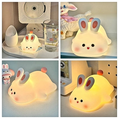 Veilleuse bébé lapin mignon avec lumière apaisante
