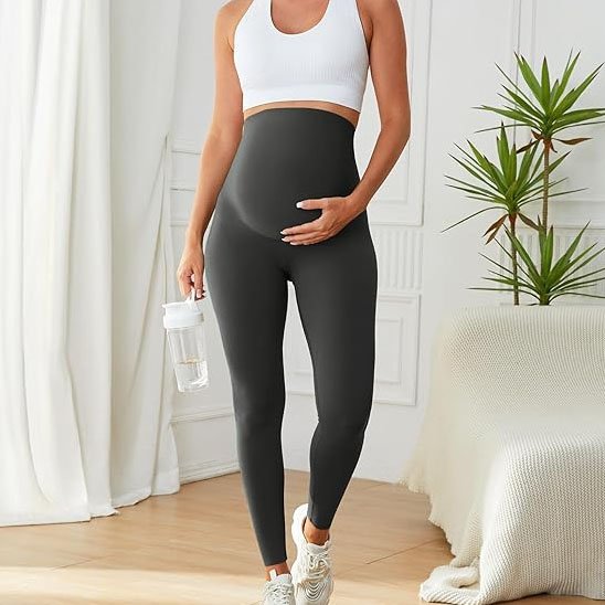 Legging grossesse évolutif adapté pour post-partum et maternité