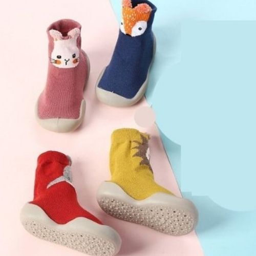 Chaussons bébé antidérapants matière douce respirante