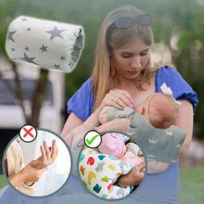 Utilisation coussin allaitement soutien dos et bras maman
