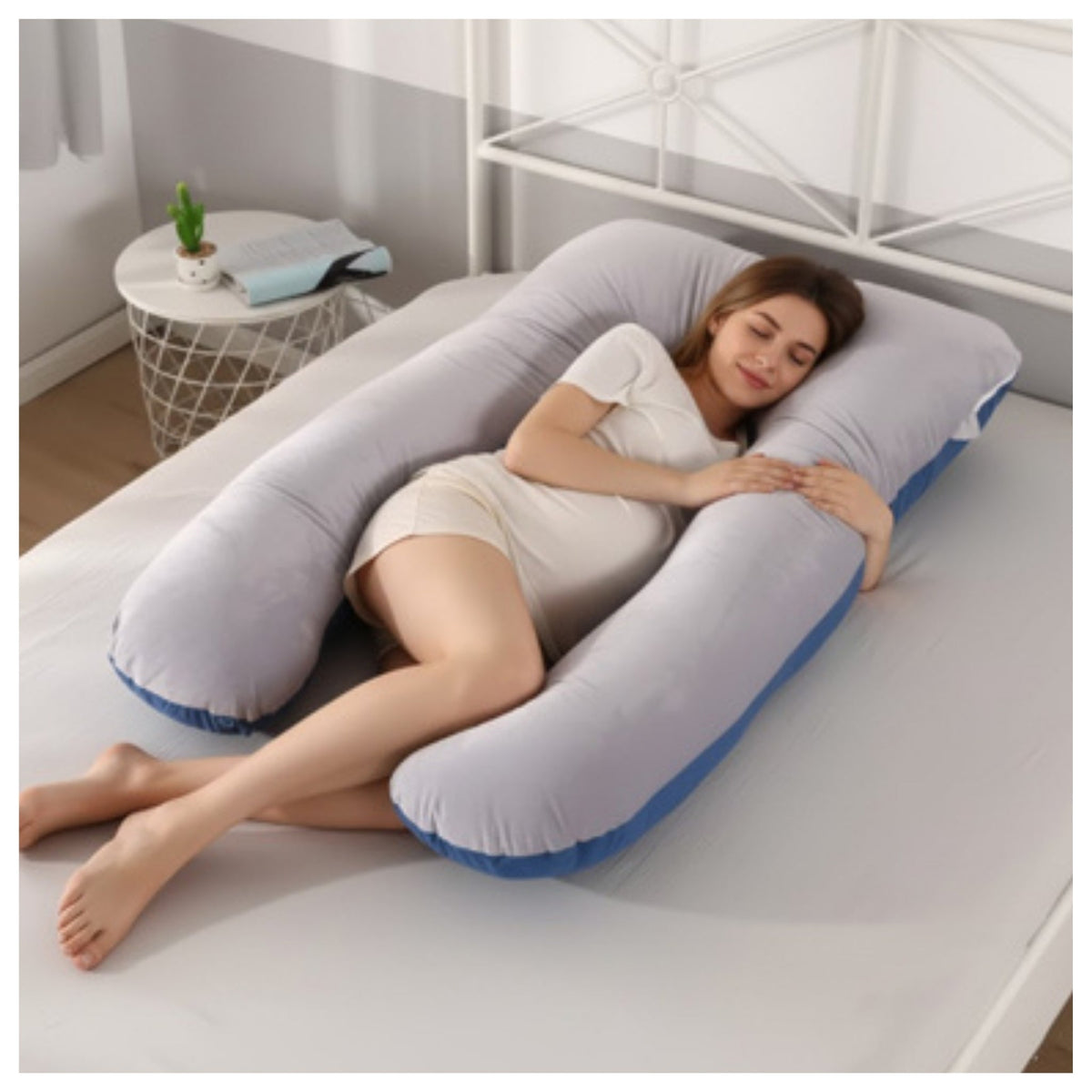 Coussin de grossesse multiposition adaptable ventre croissant