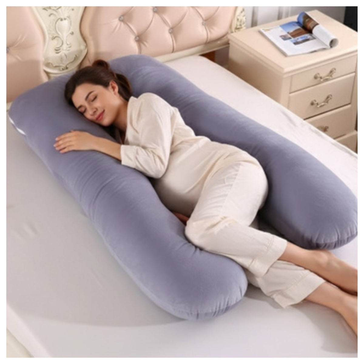 Coussin de grossesse soutien colonne vertébrale sommeil réparateur