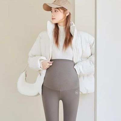 Legging femme enceinte gris classique élégant