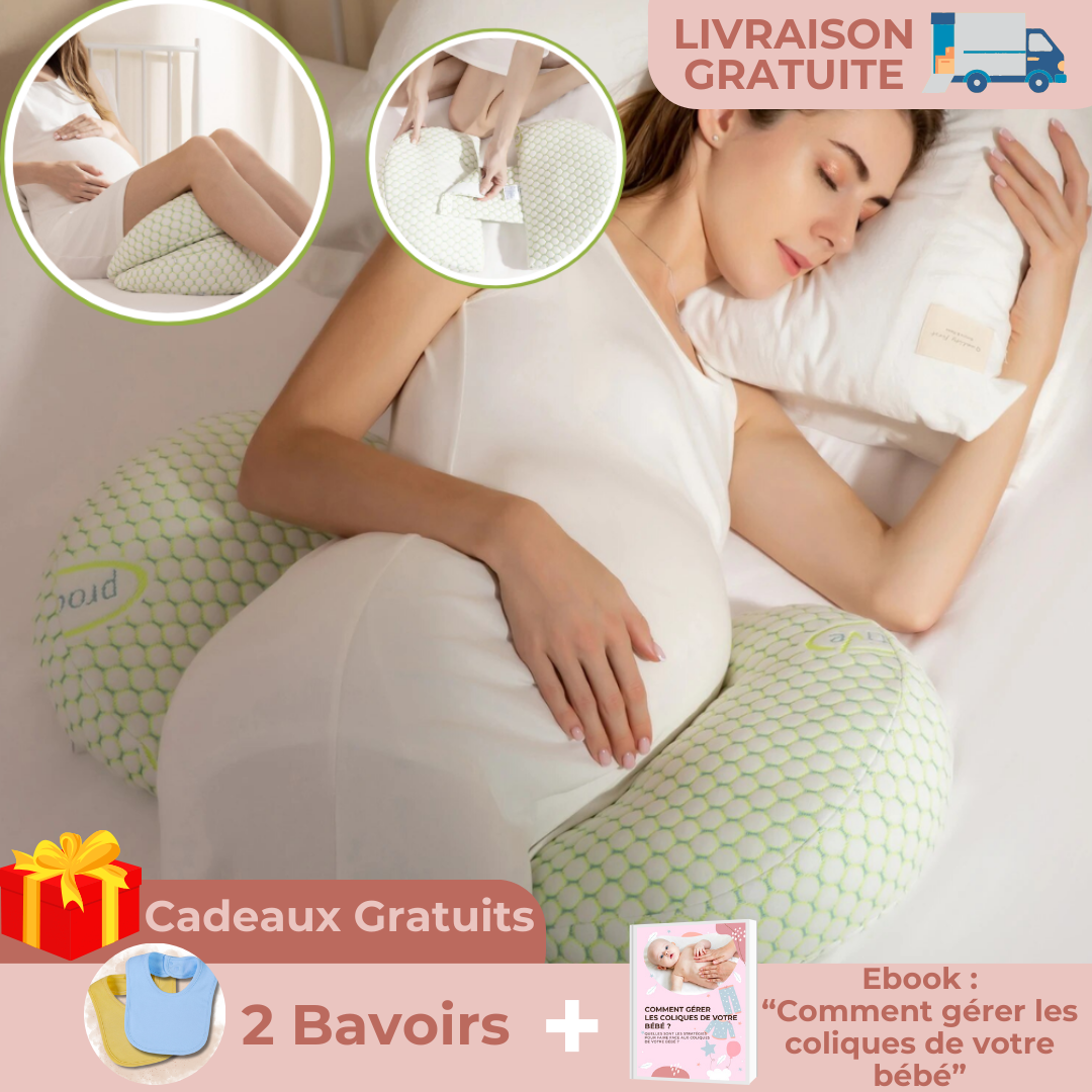 Oreiller de grossesse™ en forme de U pour maman| maman EMAMBEBEWEL