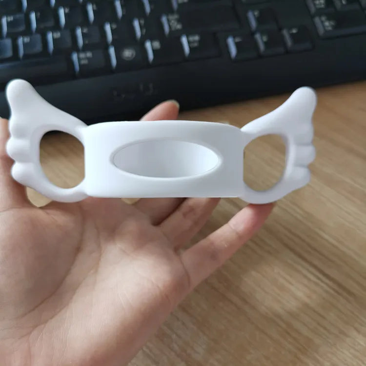 Poignée biberon silicone blanche ergonomique