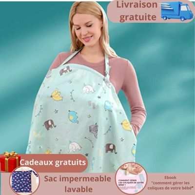 Tissu respirant tablier allaitement discret doux et léger
