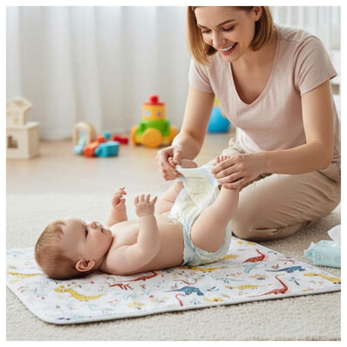 Tapis à Langer Nomade Pliable Imperméable - Voyage Bébé EMAMBEBEWEL