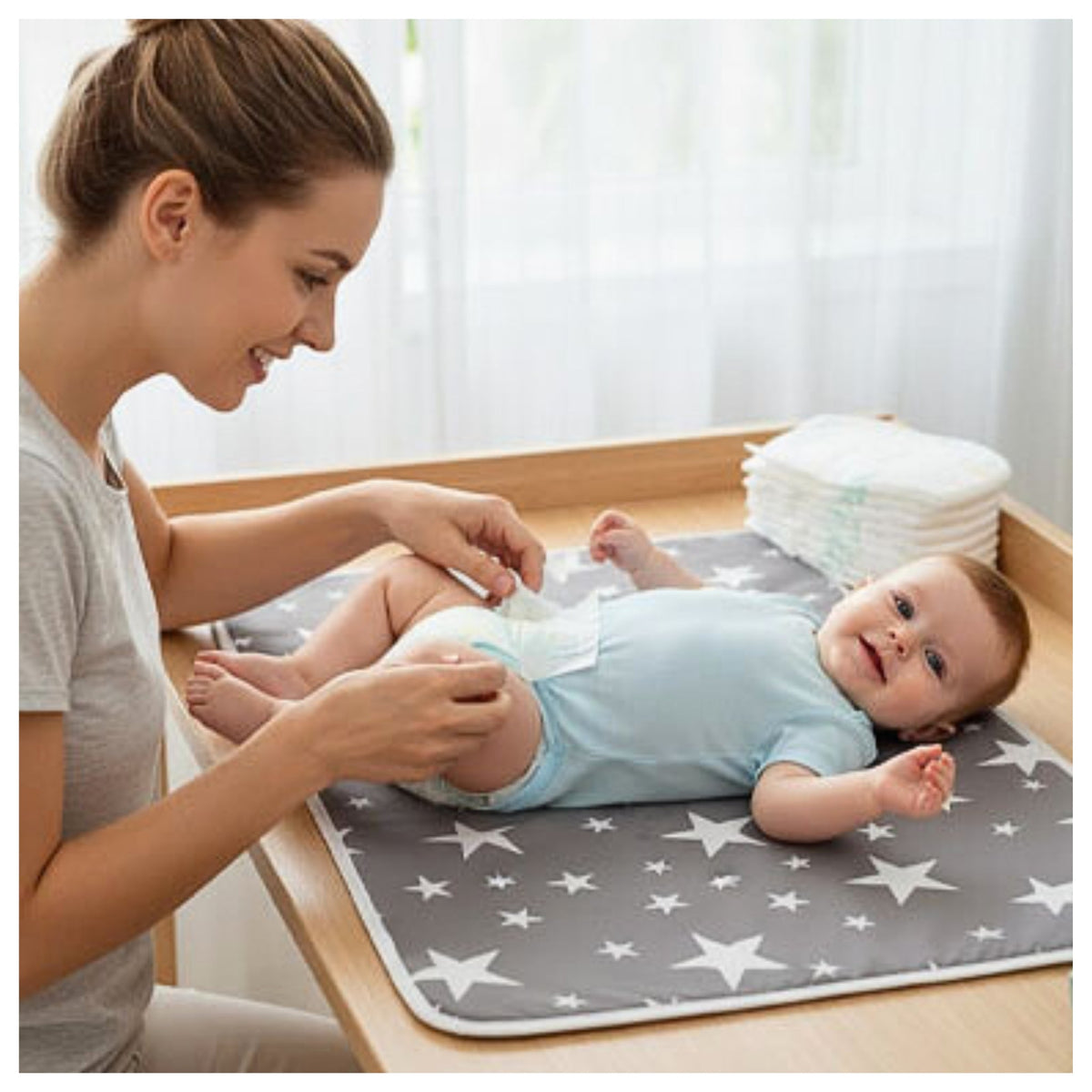 Tapis à Langer Nomade Pliable Imperméable - Voyage Bébé EMAMBEBEWEL
