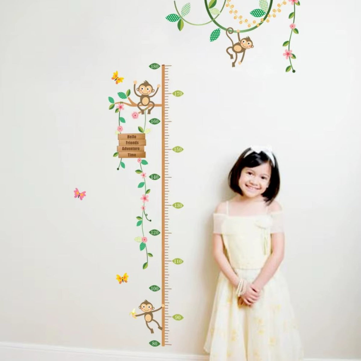 Toise murale bois scandinave - Décoration intemporelle chambre enfant - EMAMBEBEWEL