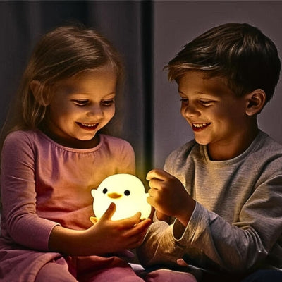 Veilleuse LED canard tactile pour chambre bébé avec design adorable