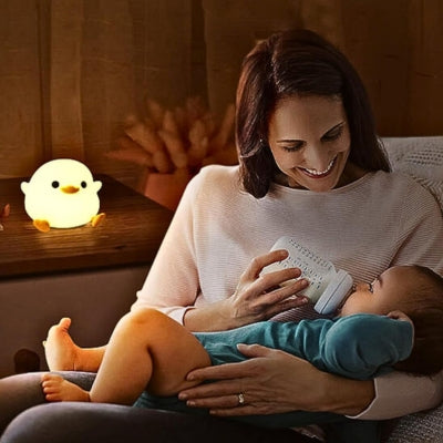 Détails de la veilleuse bébé canard LED rechargeable USB