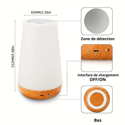 Veilleuse de chevet bébé complète avec télécommande et lumière douce
