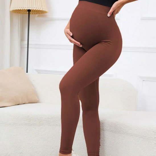 Legging grossesse en tissu doux et respirant pour peau sensible
