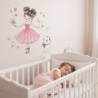 Stickers muraux repositionnables Colorama - Application facile sans bulles